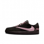 Travis Scott x Jordan Air Jordan 1 Amortizuojantys Neslystantys Žemi Krep&scaron;inio Batai Unisex Rožiniai Rudi DM7866-202(Komanda-)-Atsitiktinės pakuočių mai&scaron;eliai 39 black