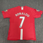 0708 Raudonųjų velnių retro mar&scaron;kinėliai namų aik&scaron;tės Nr. 7 Ronaldo sirgaliaus versijos Čempionų lygos versijos trumpomis rankovėmis ilgomis rankovėmis futbolo mar&scaron;kinėlių komplektas S