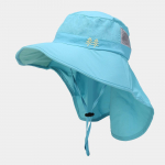 Vintažinė reguliuojama unisex kepurė lauko žygiams ir alpinizmui 50-56cm dangaus mėlyna spalva