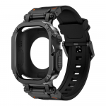 Dirželis+Dėklas Apple Watch juostai Ultra 2 49mm 44mm 45mm TPU apsauginis dėklas Dangtelis Silikoninė apyrankė IWatch serijoms 9 8 7 6 5 4 49mm-For ultra 2 1
