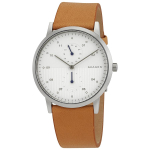 SKAGEN Kristoffer Vyri&scaron;kas kvarcinis laikrodis Moteri&scaron;kas kvarcinis laikrodis Nerūdijantis plienas 50m 42mm Ruda Balta SKW6498 sidabras