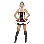 Seksualus &Scaron;irdžių Karalienės Kostiumas Moterims Suaugusioms Alisa Stebuklų &Scaron;alyje Helovino &Scaron;ventė Cosplay Karnavalo Kostiumas Raganos Vampyro Velnias Kostiumas XL beige