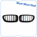 Auk&scaron;tos kokybės sidabrinis chromo rėmas, dvigubos juostelės, inksto grotelės, priekinės M spalvos lenktyninės grotelės, skirtos BMW 5 serijos F10 F11 520i 535i 530i 540i 2010-2017