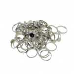 100pcs Adjustable Brass 8mm Blank Round bezel Base Ring DIY Finding silver 8mm sidabras