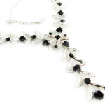 Les Tr&eacute;sors De Lily [E1186] - Collier Cr&eacute;ateur 'Paradis Floral' Noir juoda