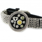 Les Tr&eacute;sors De Lily [H9835] - Bracelet Cr&eacute;ateur 'Babouchka' noir argent&eacute; juoda