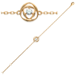 Les Tr&eacute;sors De Lily [I9809] - Bracelet Plaqu&eacute; or 'D&eacute;esse' blanc dor&eacute; - 10 mm