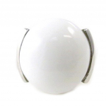Bague Argent 'Eva' blanc