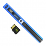 Ne&scaron;iojamas rankinis lazdelės belaidis skaitytuvas A4 dydžio 900 DPI JPG/PDF formato LCD ekranas su apsauga mėlyna