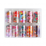 10Pcs/Set Nail Maple Transfer Maple Style Easy to Stick Colorful High Quality Gold Leaf Nail Stickers Autumn Water Transfer for Women 10pcs