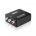 AV/RCA CVBS į HDMI suderinamas adapteris 1080P vaizdo keitiklis Mini AV2HDMI suderinamas adapterio keitiklio dėžutė HDTV projektoriui juoda