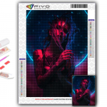 5D &bdquo;pasidaryk pats&ldquo; deimantinis pie&scaron;imas kryželiu &bdquo;Cyberpunk&ldquo; seksualus menas, deimantinis siuvinėjimas, mozaikos sienų menas, namų dekoravimas Full Round 20X30CM