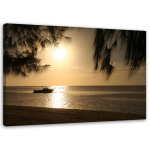 Spaudinys ant drobės Beach Sunset Brown