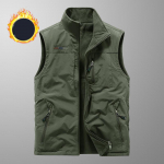 Rudens/žiemos plius Velvet Vest lauko sportinė liemenė vidutinio ir vyresnio amžiaus vyrams Greitai džiūstanti kelių ki&scaron;enių laisvalaikio liemenė XXXXXL armijos žalia spalva