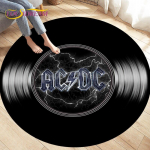 Klasikinės muzikos vinilo plok&scaron;telės apvalus kilimėlis, kilimai svetainės kėdėms dekoruoti, vaiki&scaron;kas &scaron;liaužiantis mink&scaron;tas neslystantis grindų kilimėlis Diameter 100cm