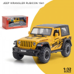 1:32 Scale Jeeps Wrangler Rubicon 1941 Model Car Toy, High Simulation Vehicle with Sound and Light of Alloy Alloy Collection Žaislų Automobilis Vaikams 1/32-15.5x7.5x7cm