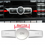 3 pcs/set For Mercedes Benz A B C ML CLS class W204 GLK X204 E class W212 Car Volume ON Buttons Cover Stickers A model Silver gray