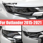 Automobilio priekinio žibinto apsauginė plėvelė priekinio žibinto restauravimui juodas tamsus TPU lipdukas Mitsubishi Outlander 2015- For Outlander