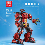 MOLD KING 15038 Creative Toys APP RC valdomas motorizuotas Crimson Robot Model High-Tech statybinis blokas, plyta, Kalėdinė dovana vaikui