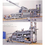 KAZI 10005 Voki&scaron;kas Gustav Heavy Dora Statybinės kaladėlės Karinis Geležinkelio Ginklų Modelis Tankas Plytos Žaislinės Dovanos Vaikams 3846Vnt.