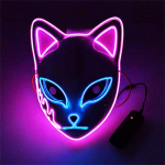 Fox-Mask Lapė &scaron;vytinti kaukė Malloween Cosplay Helovinas Veidas Cosplay Demonas-Cosplay rožinė