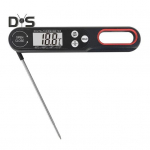 Maisto termometras, sulankstomas ilgas zondas, greitas, tikslus skaitmeninis mėsos termometras, skirtas virtuvės kepsniams kepti ant grotelių balta