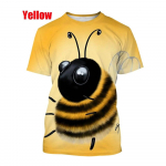 2022 m. nauji &bdquo;Fashion Bee&ldquo; mar&scaron;kinėliai su 3D spausdinimu Vasaros laisvalaikio vyri&scaron;ki / moteri&scaron;ki hiphopo kvėpuojantys mar&scaron;kinėliai trumpomis rankovėmis XS