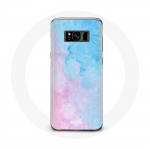 Coque pour Samsung Galaxy S8 Fond bleu rose