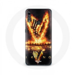 Coque pour Huawei P30 Lite Vikings S&eacute;rie Saison 6 logo V Ep&eacute;e de Feu Fond Noir