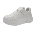 Platforminiai balti batai moterims nauji prie visko derantys pavasario ir vasaros platforminiai laisvalaikio vasariniai sportbačiai pavasario ir rudens vieno sluoksnio batai Ins mada 35 balta