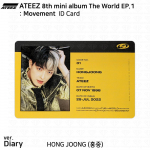 ATEEZ 8-asis mini albumas The World EP.1 : Judėjimas Oficiali asmens tapatybės kortelė Fotokortelė KPOP Hongjoong - D (ID Card)