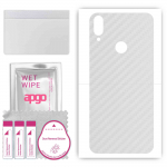 apgo Protective Skin Sticker for the back compatible with Cubot R15, Wrap Film, Foil, Vinyl - Pattern Transparent Carbon