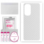 apgo Protective Skin Sticker for the back compatible with Motorola Moto G51, Wrap Film, Foil, Vinyl - Pattern Transparent Carbon