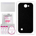 apgo Protective Skin Sticker for the back compatible with LG K3, Wrap Film, Foil, Vinyl - Pattern Matte Black