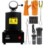 1400 W aukso lydymo krosnis 1+3 KG elektrinė lydymo krosnis su tigliu ir luito formomis aukso sidabro krosnies rinkinio tiglio ma&scaron;ina