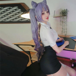 Jimiko Sekretorė Anime Uniforma Aptemptas Trumpas Sijonas Balti Mar&scaron;kiniai Biuro Dama Cosplay Kawaii Kostiumai Renginys Seksualus Aprangas Mergaitėms One Size