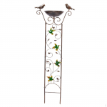 Pauk&scaron;čių vonios ir augalų grotelių derinys lauko sodo elegancijai Hummingbird