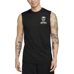 Nike Dri-Fit Rankovių Neturintis Sportinis Mar&scaron;kinėlis Su Raidžių Spaudiniu Apvalia Kaklo I&scaron;kirpte Vyri&scaron;ki Vir&scaron;utiniai Drabužiai Juodas FV8375-010 M beige