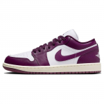 Air Jordan 1 Low Bordeaux Moteri&scaron;ki sportbačiai Violetiniai Balti Sail DC0774-161 36.5