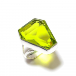 Natural Peridot Gemstone Handmade 925 Sterling Silver Gift Ring Size 10 u9y18