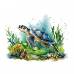 &bdquo;Sea World Turtle&ldquo; tualeto lipdukas Nuimamas lipnus vandeniui atsparus PVC Svetainės sienos menas Vonios kambario tualeto dangčio dekoravimo lipdukas