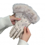 1 pora unisex žieminių pir&scaron;tinių su tankintu aksominiu pamu&scaron;alu, vėjui atspariu jutikliniu ekranu Kalnų kri&scaron;tolas Decor Neslystantis &scaron;altu oru Prom vakarėlio pasimatymų pir&scaron;tinės smėlis