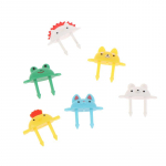 6 vnt. Gyvūnų ūkio dinozaurų vaisių &scaron;akutės mini animacinės vaikams užkandžiams, pyragui, desertui, krap&scaron;tukas, bento pietums, vakarėlio dekoracija