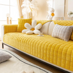 Vienspalvė pliu&scaron;inė sofos pagalvė rudens ir žiemos &scaron;ilumai, pastorintas, neslystantis gyvūnams tinkamas sofos apsauginis užvalkalas 70X70