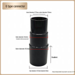 Universalus centrinio dulysio žarnos jungtis adapteris reduktorius priedai G type connector (38 to 32/35)