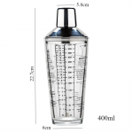 400/600 ml stiklinis kokteilių purtyklė, permatomas puodelių mai&scaron;ymo purtyklė, rankų darbo, nepralaidus vakarėlių baras, namų vyno taurė, &scaron;ampano barmeno įrankiai