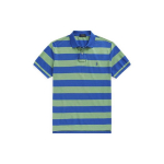 Polo Ralph Lauren SS22 Dryžuoti Spalvų Bloko Slim Fit Trumpomis Rankovėmis Polo Mar&scaron;kinėliai Vyri&scaron;ki vir&scaron;utiniai drabužiai Žalia MNPOKNI1N821585-300 XS