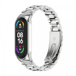 Metalinis dirželis skirtas Xiaomi Mi Band 6 5 4 3 Nerūdijančio plieno apyrankė ant Mi Band 4 Correa Miband Xiomi Bend Xaomi apyrankės priedai NFC For Mi Band 5 sidabras