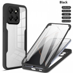 360 viso korpuso dėklas Samsung Galaxy A30 A32 A34 A35 A50 A52 A53 A54 A71 A73 A82 Dvipusis skaidrus dangtelis Mink&scaron;tas telefono dėklas For Galaxy A30 juoda