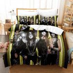 Kiss Rokas Grupė Muzika 3D Antklodės Užvalkalas Patalių Komplektas Poliesterio Pagalvių Užvalkalai Antklodės Užvalkalas Mada Namų Dekoras Dovana Viengulis Karalius Karalienė 180x210cm 3pcs